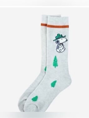 Peanuts Ranger Snoopy Tree Graphic Crew Socks